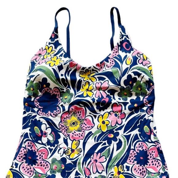 ROBERTA ROLLER RABBIT One Piece Chachas Scoop Multi Swimsuit Floral White Blue - Picture 6 of 8